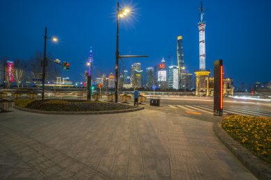 延安东路外滩 灯塔 陆家嘴