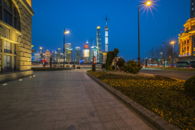 延安东路外滩 灯塔 陆家嘴