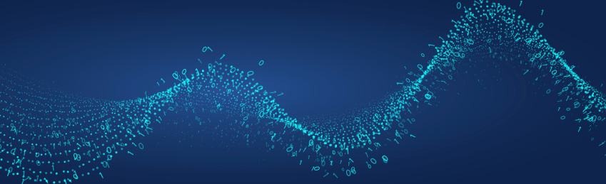 抽象粒子组成的波浪形态的点阵列