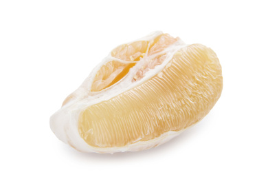 文旦柚带叶子白底