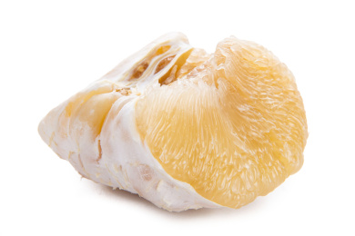 文旦柚带叶子白底