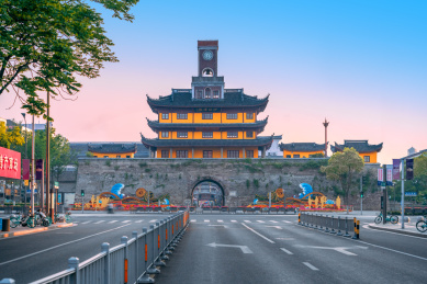 中国浙江省宁波鼓楼城门