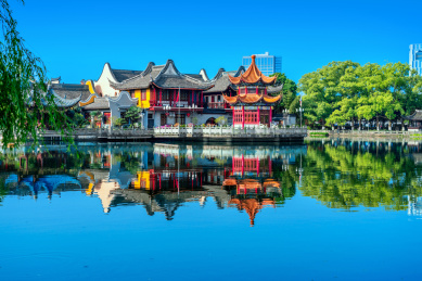 中国浙江省宁波月湖公园