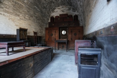 中国山西灵石县王家大院窑洞家居环境