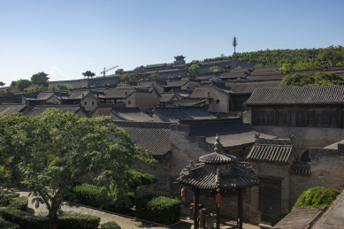 俯瞰山西灵石王家大院民居建筑群