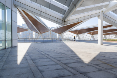 中国山东青岛邮轮母港现代城市建筑景观