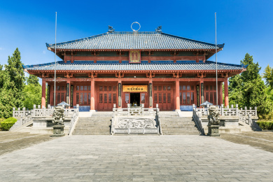 中国河南省灵宝市函谷关大道院秦汉风格中式建筑