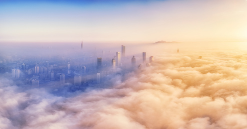 云海中的南京城