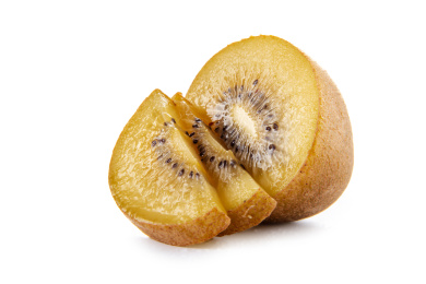 猕猴桃切开果肉白底