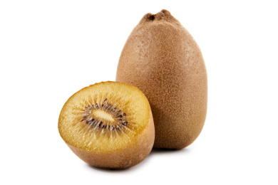 猕猴桃和半个果肉白底