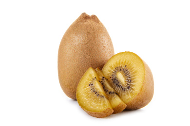猕猴桃和切开果肉白底