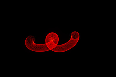 LED光绘多彩立体空间几何图形螺旋创意摄