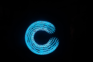 LED光绘多彩立体空间几何图形螺旋创意摄