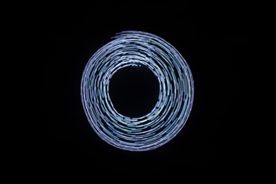 LED光绘多彩立体空间几何图形螺旋创意摄