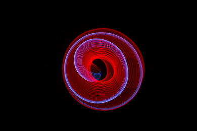 LED光绘多彩立体空间几何图形螺旋创意摄