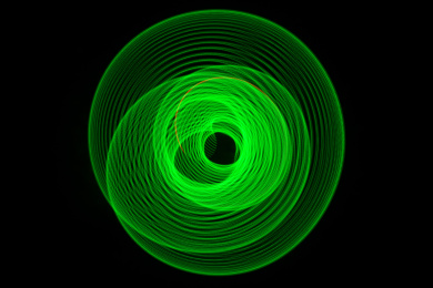 LED光绘多彩立体空间几何图形螺旋创意摄