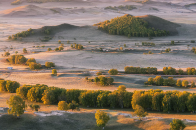 中国内蒙古赤峰市克什克腾旗秋季坝上风光