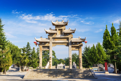 中国山西省运城市舜帝陵石牌坊