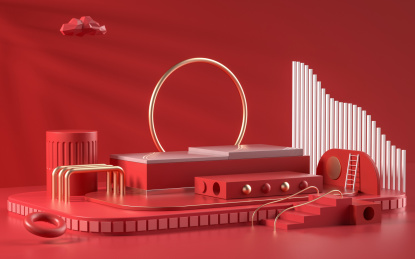 3D模拟场景产品展台创意图