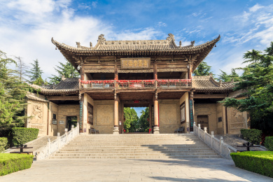 中国山西省运城市舜帝陵陵门建筑
