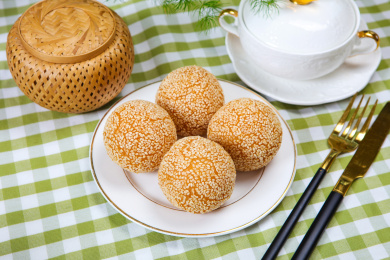 早餐小吃麻团