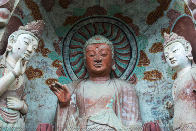 甘肃天水市麦积山石窟艺术