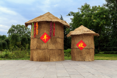 中国山西省永济市鹳雀楼景区粮仓