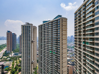 航拍现代高层住宅小区商品房