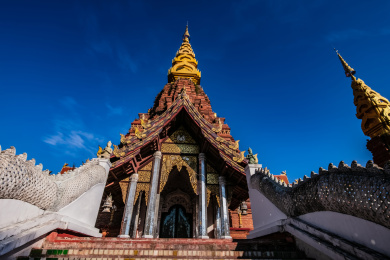 中国云南省景洪市西双版纳告庄大金塔建筑