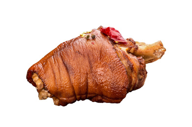 一个美食肘子白底图