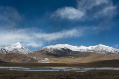 中国西藏拉萨青藏铁路沿线风光