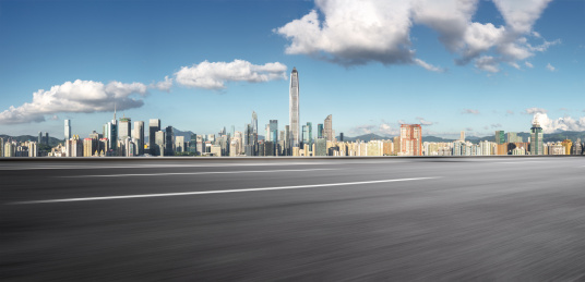 深圳城市建筑和机动车道