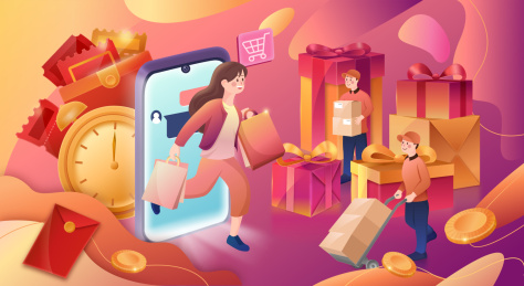 双十一双十二618电商促销抢购与物流配送