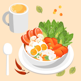 美食活动矢量插画
