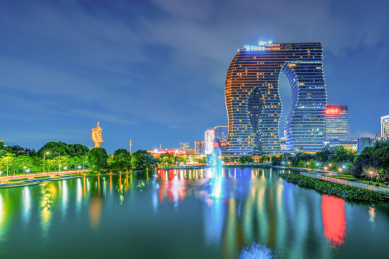 中国杭州滨江标志性建筑中国杭州低碳科技馆