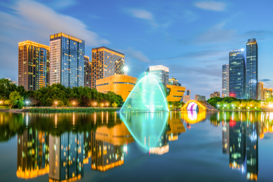 中国杭州滨江标志性建筑中国杭州低碳科技馆