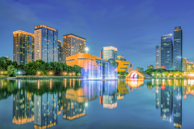 中国杭州滨江标志性建筑中国杭州低碳科技馆