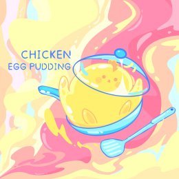 新鲜出炉小鸡布丁