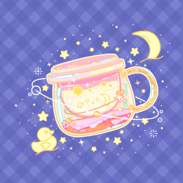 星空月亮咖啡玻璃杯