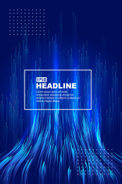 向上放射的发光线条，互联网科技大数据背景