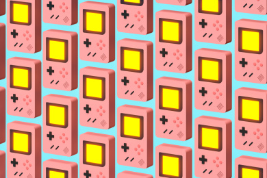 复古游戏机掌机 3D渲染