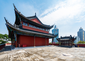 南京鼓楼和城市风光