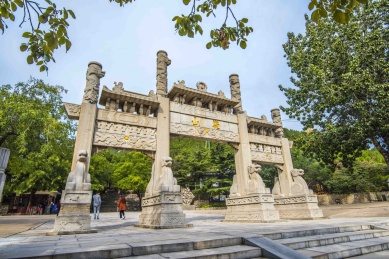 中国山东青州秋日驼山风光