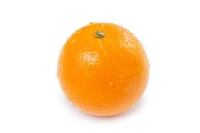 一个完整夏橙白底