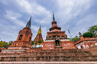 中国云南省景洪市西双版纳告庄大金塔建筑