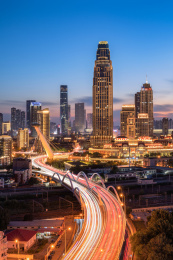 中国天津津湾广场夜景