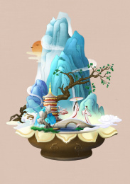 白蛇传山水微观场景