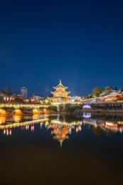 贵州省贵阳市甲秀楼城市风景