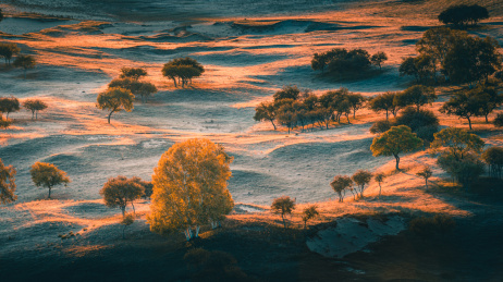 深秋乌兰布统坝上草原风光