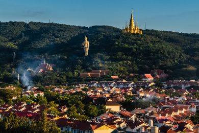 中国云南省景洪市城区民居住宅别墅建筑